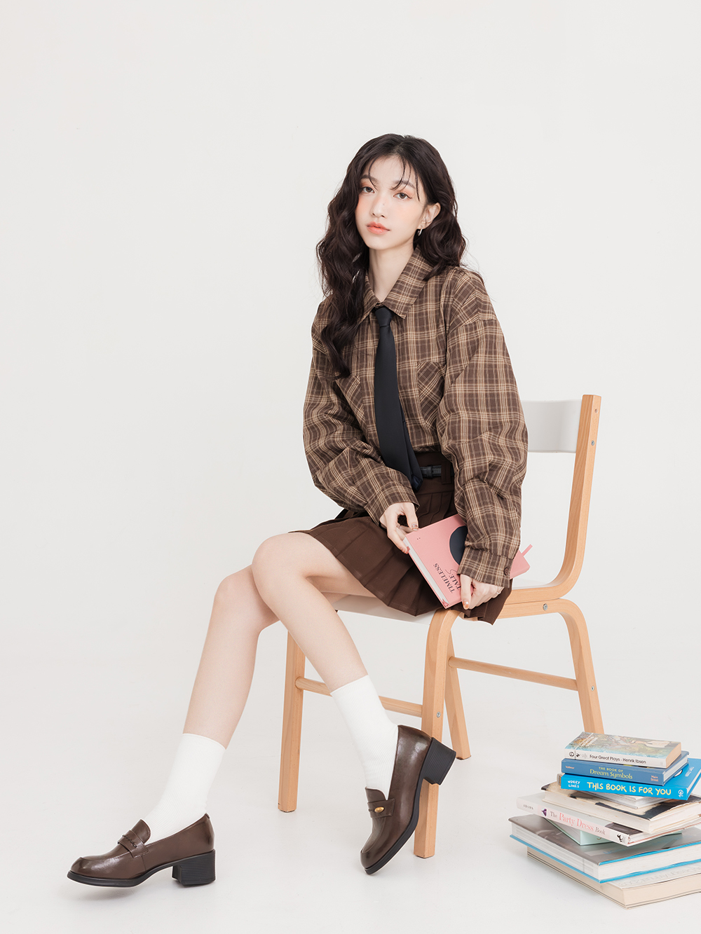 【真皮系列】編織小金豆靜音樂福鞋 棕色