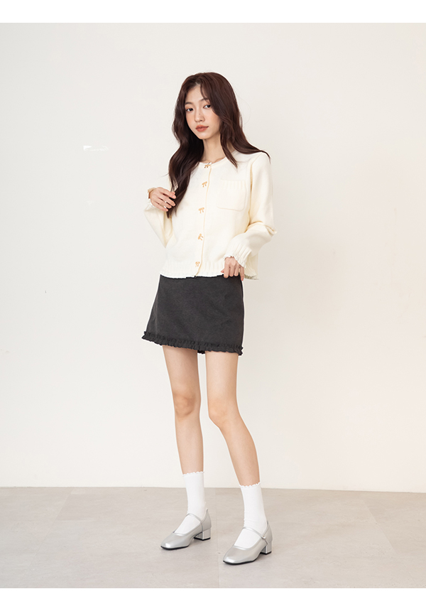 甜蜜蜜方頭氣質粗跟瑪莉珍鞋 銀色