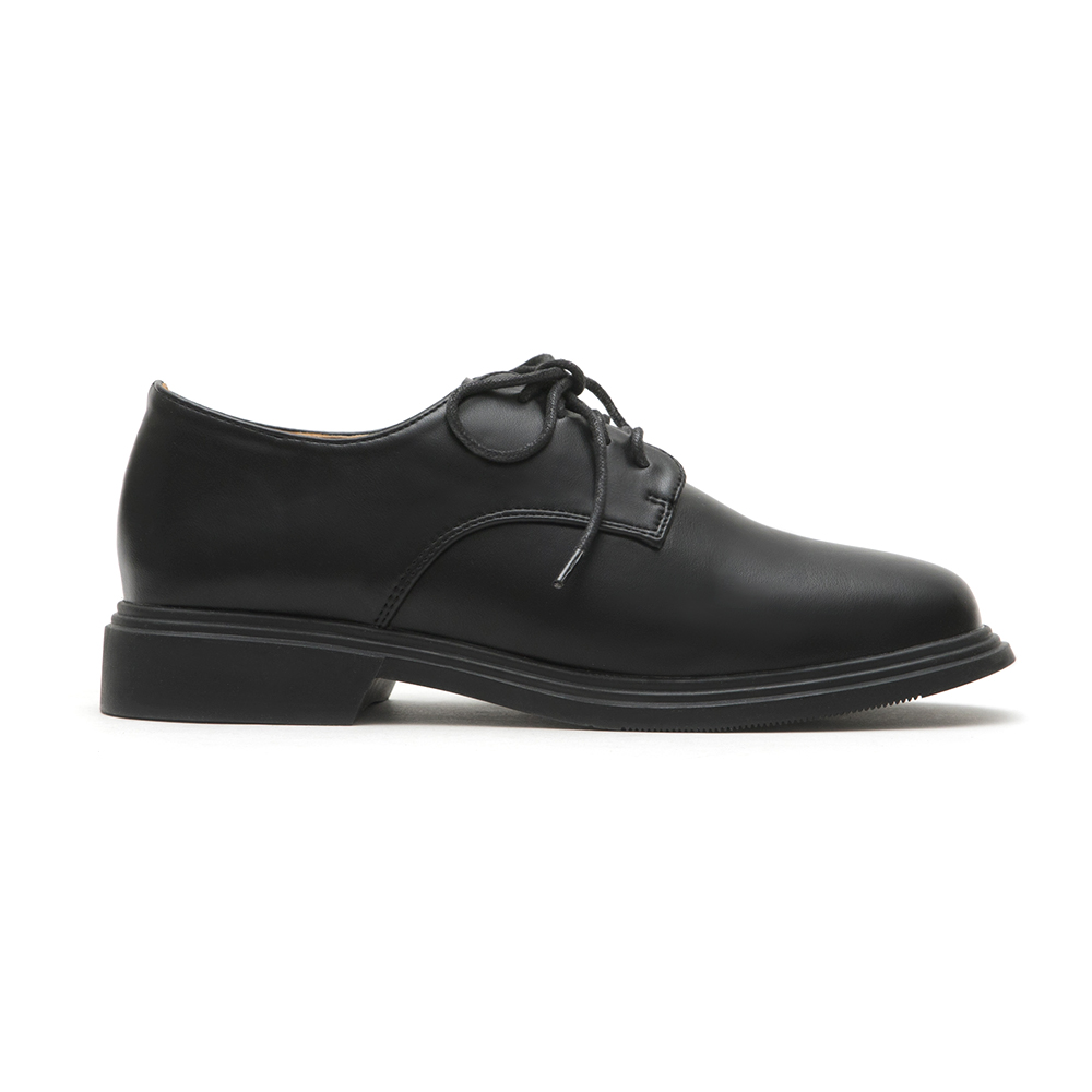 Soft Lace-Up Derby Shoes Black