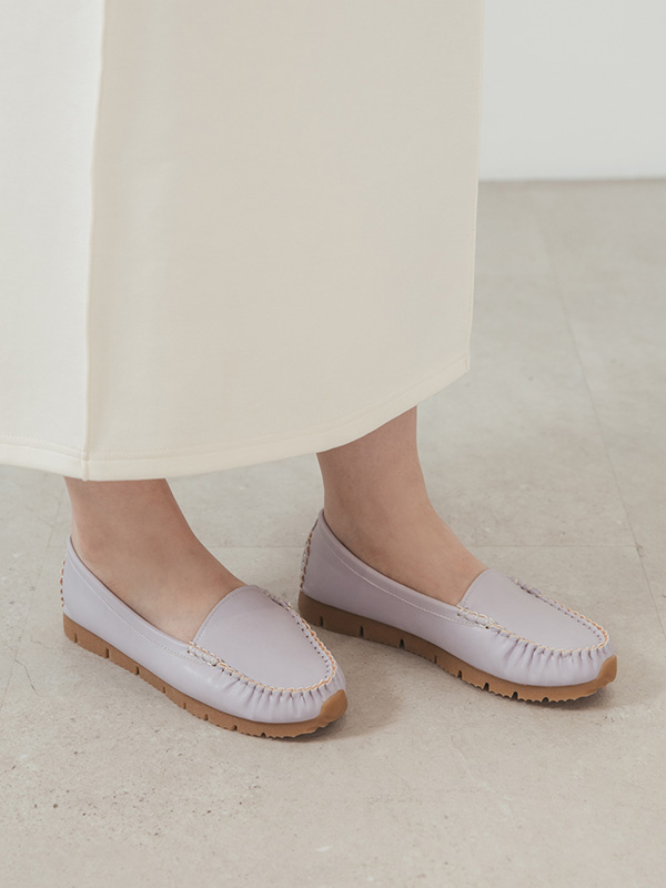 MIT Plain Platform Moccasins Lavender