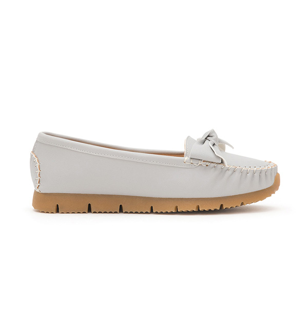 MIT Bow Platform Moccasins Grey