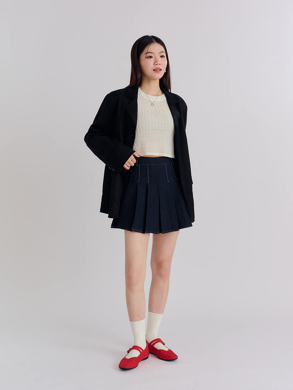 【3D零感雲織鞋】雙帶方頭瑪莉珍鞋 熱戀紅