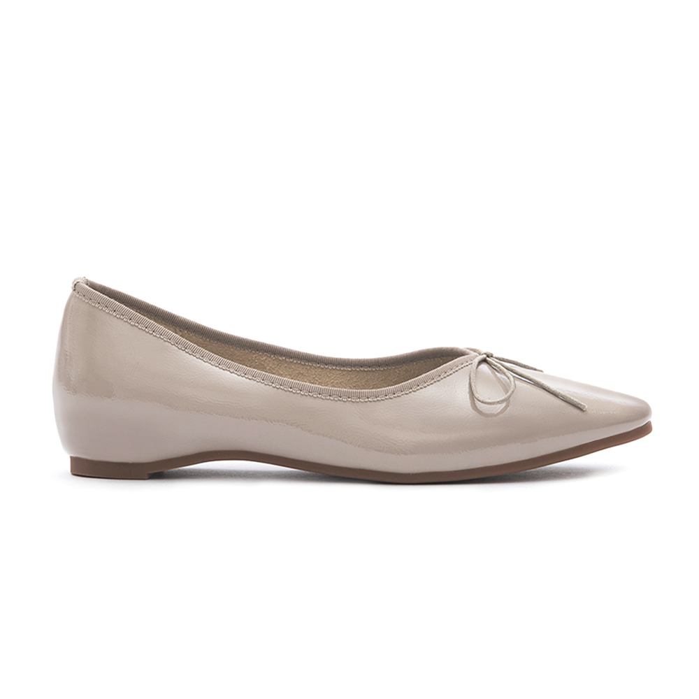 Classic Bow Ballet Flats Grey