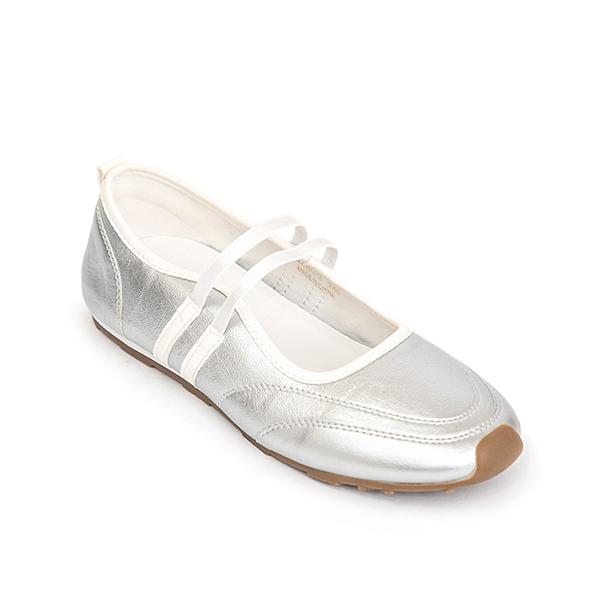 青春無敵雙帶機能芭蕾鞋 銀