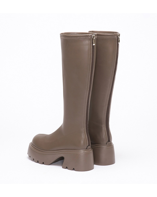 Lightweight Slimming Tall Boots Dark Brown