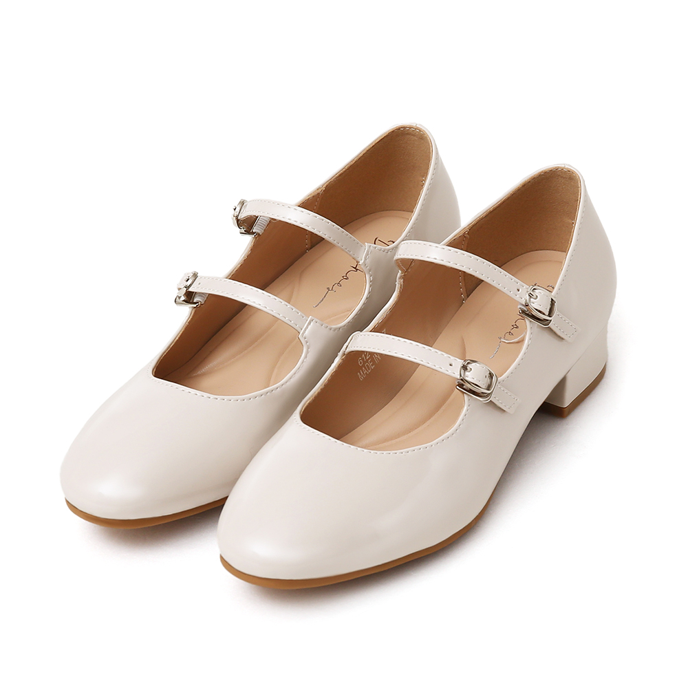 淘氣甜心．4D氣墊雙帶低跟瑪莉珍鞋 香草米