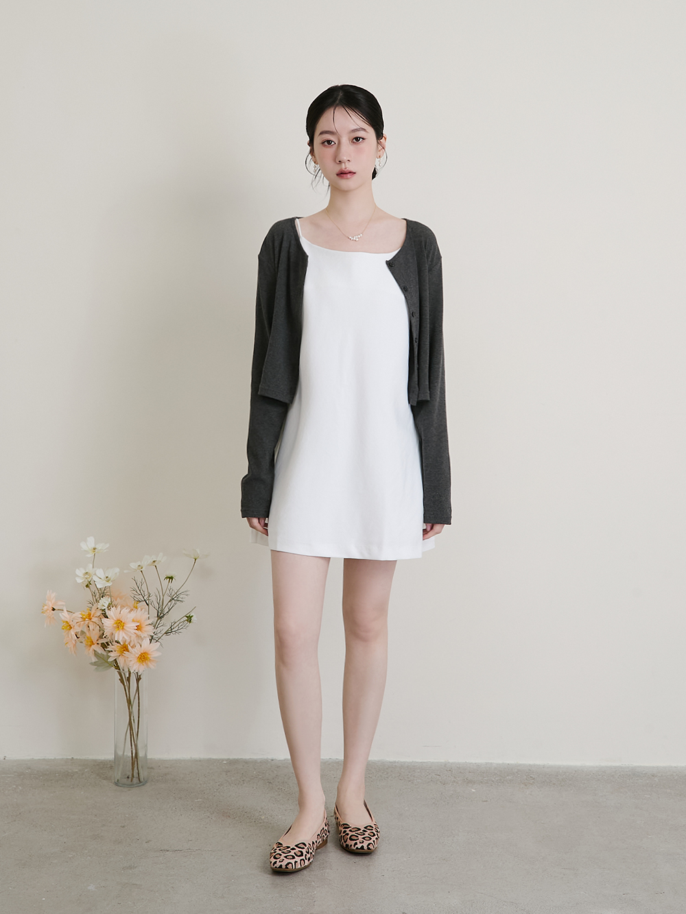 【3D零感雲織鞋】豹紋方頭娃娃鞋 粉色豹紋