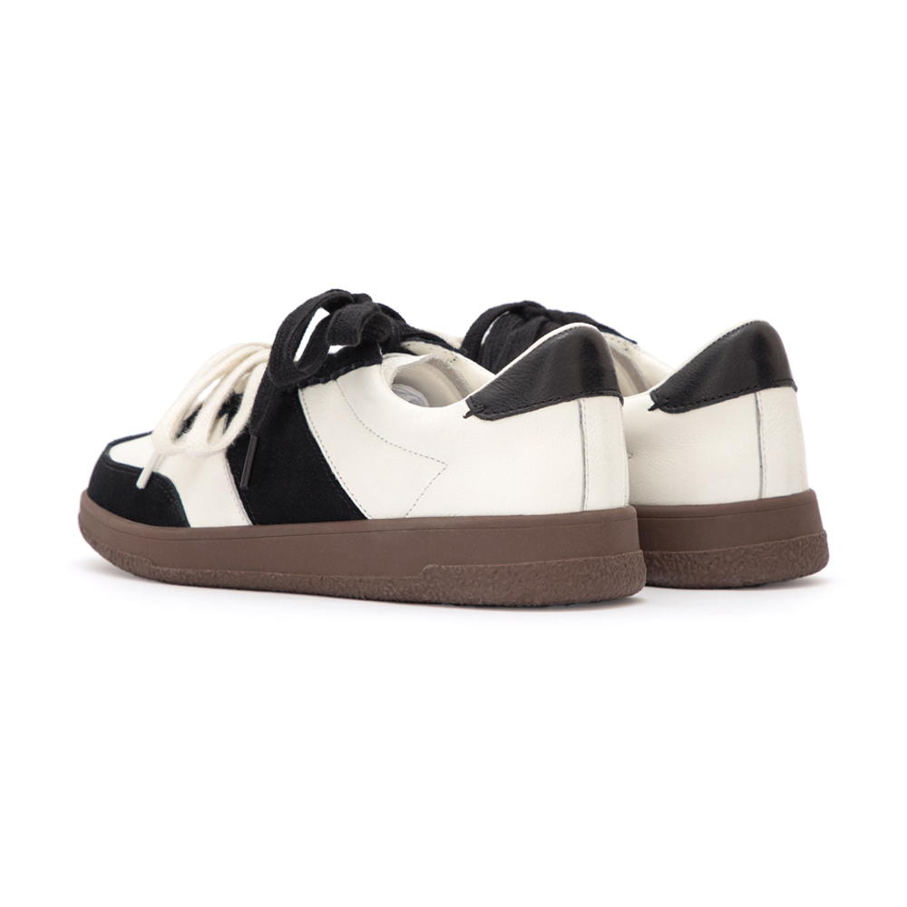 進化版2.0雙色鞋帶真皮德訓鞋 黑色