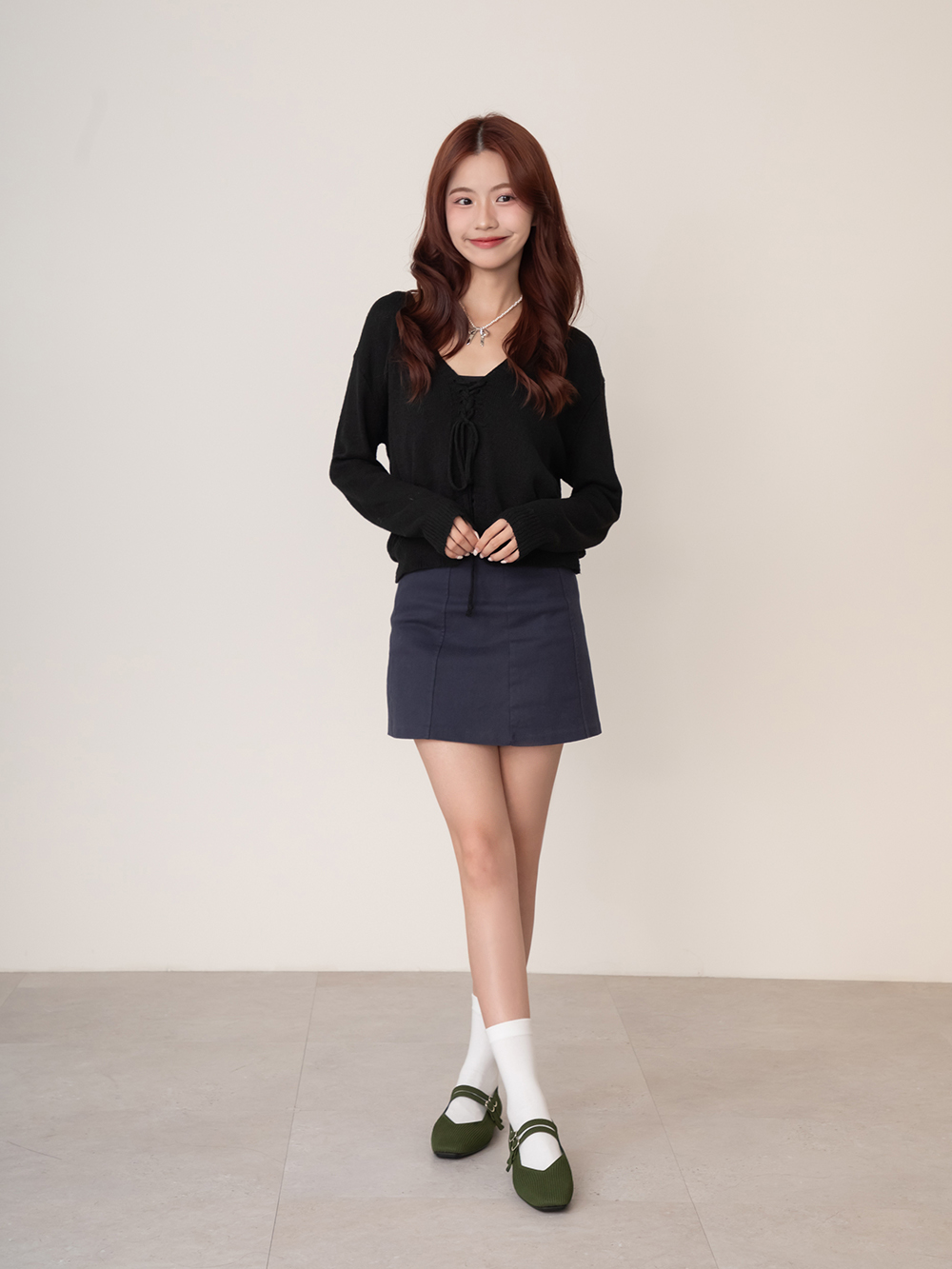 【3D零感雲織鞋】雙帶方頭瑪莉珍鞋 橄欖綠