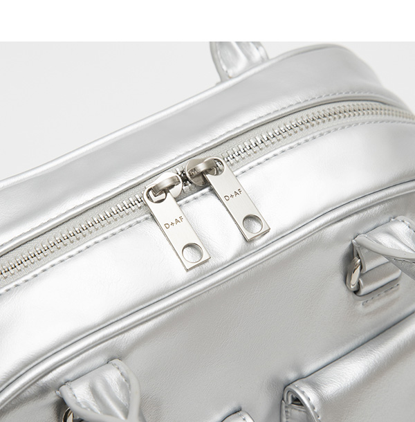 Double Pocket Bowling Bag Silver