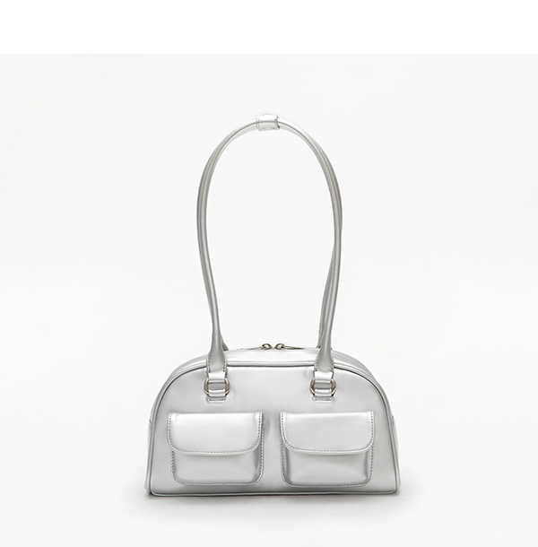 Double Pocket Bowling Bag Silver