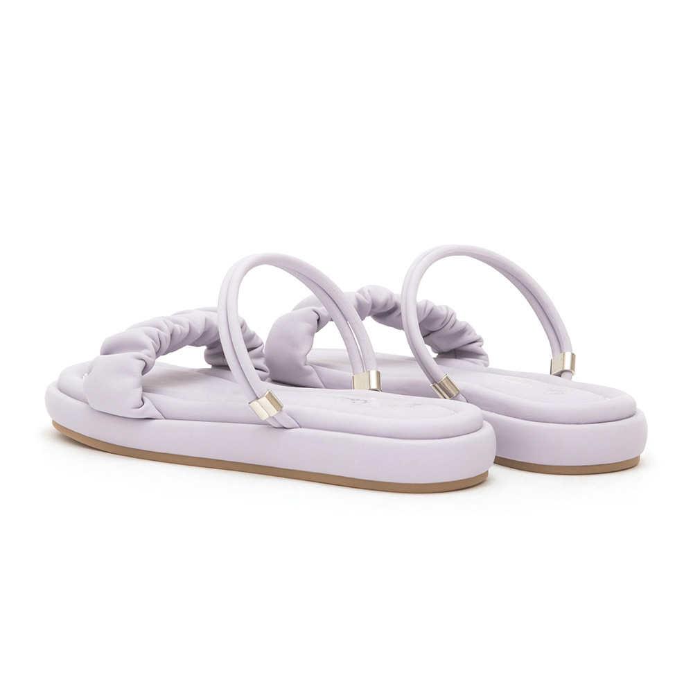 Comfy Ruched Two-Way Sandals Lavender