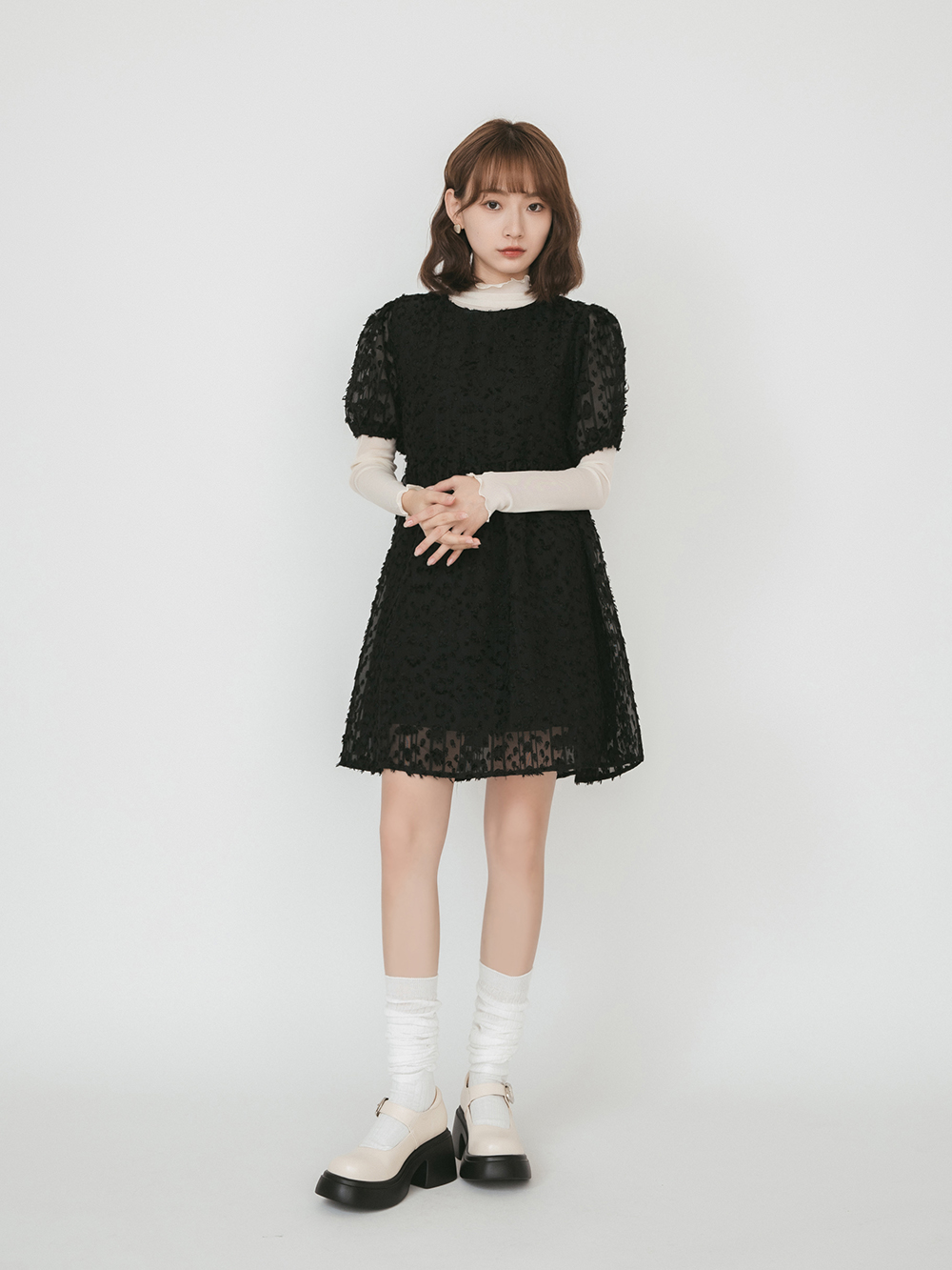 夢幻舞台．輕量加厚底銀釦瑪莉珍鞋 香草米