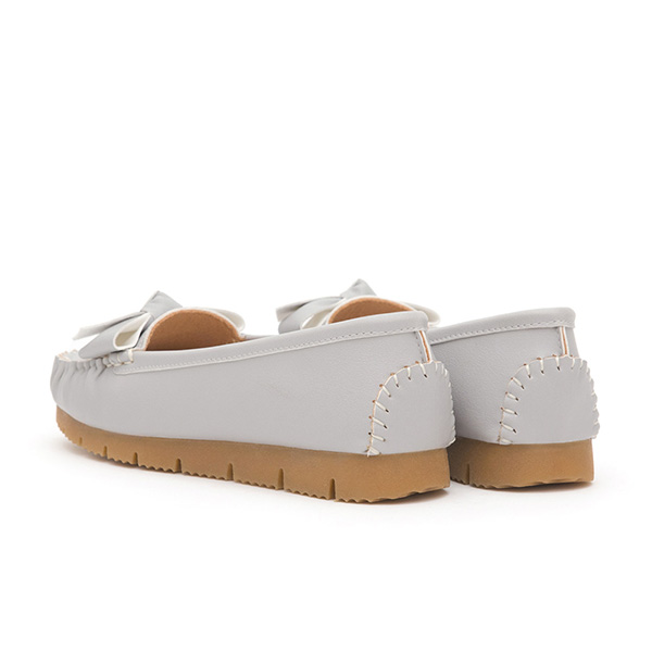 MIT Bow Platform Moccasins Grey