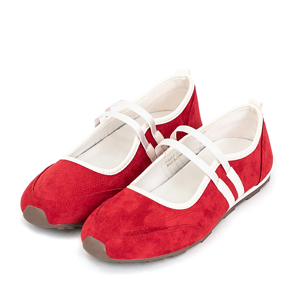 青春無敵雙帶機能芭蕾鞋 復古紅