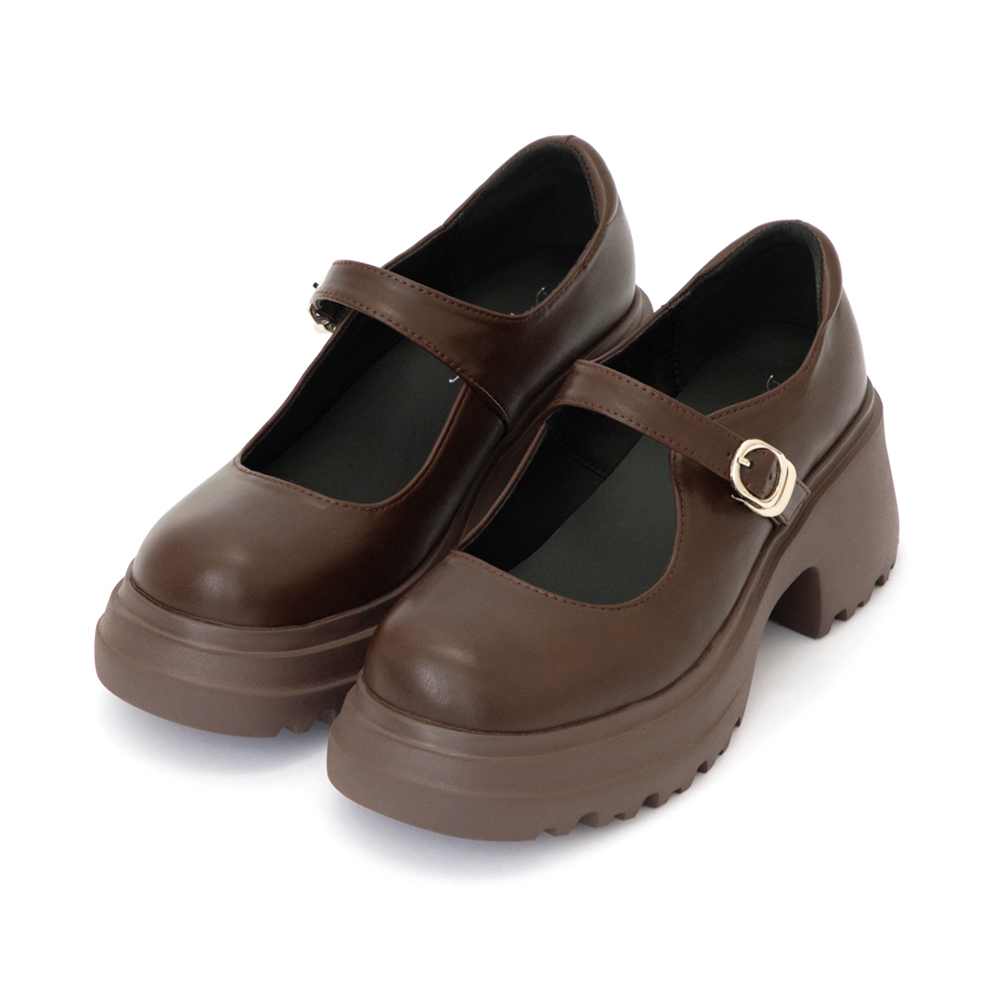 氧氣美女增高加厚底瑪莉珍鞋 咖啡