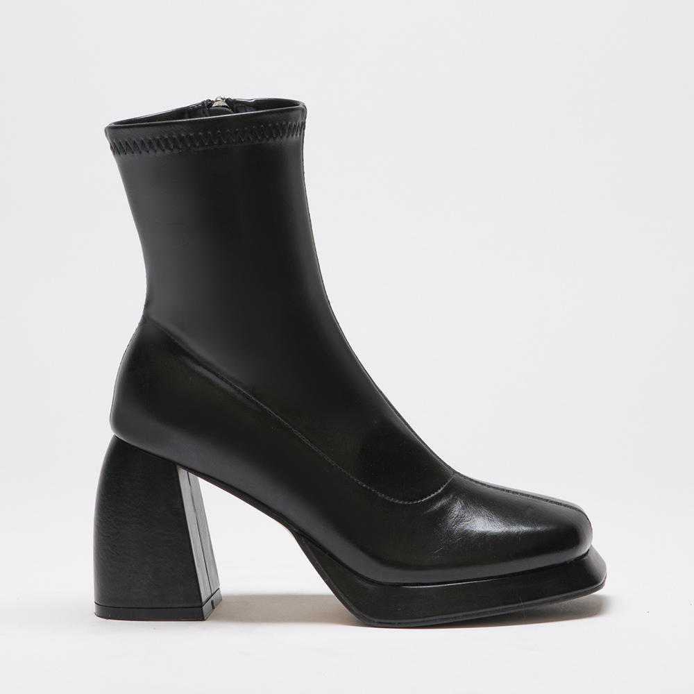 Platform High-Heel Slimming Boots Black