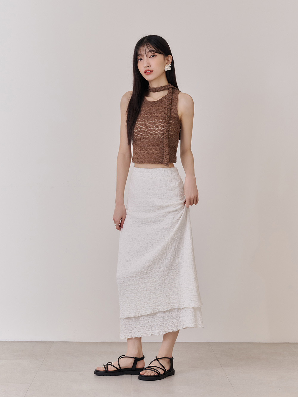 假期專屬．交叉帶加厚底羅馬涼鞋 時尚黑