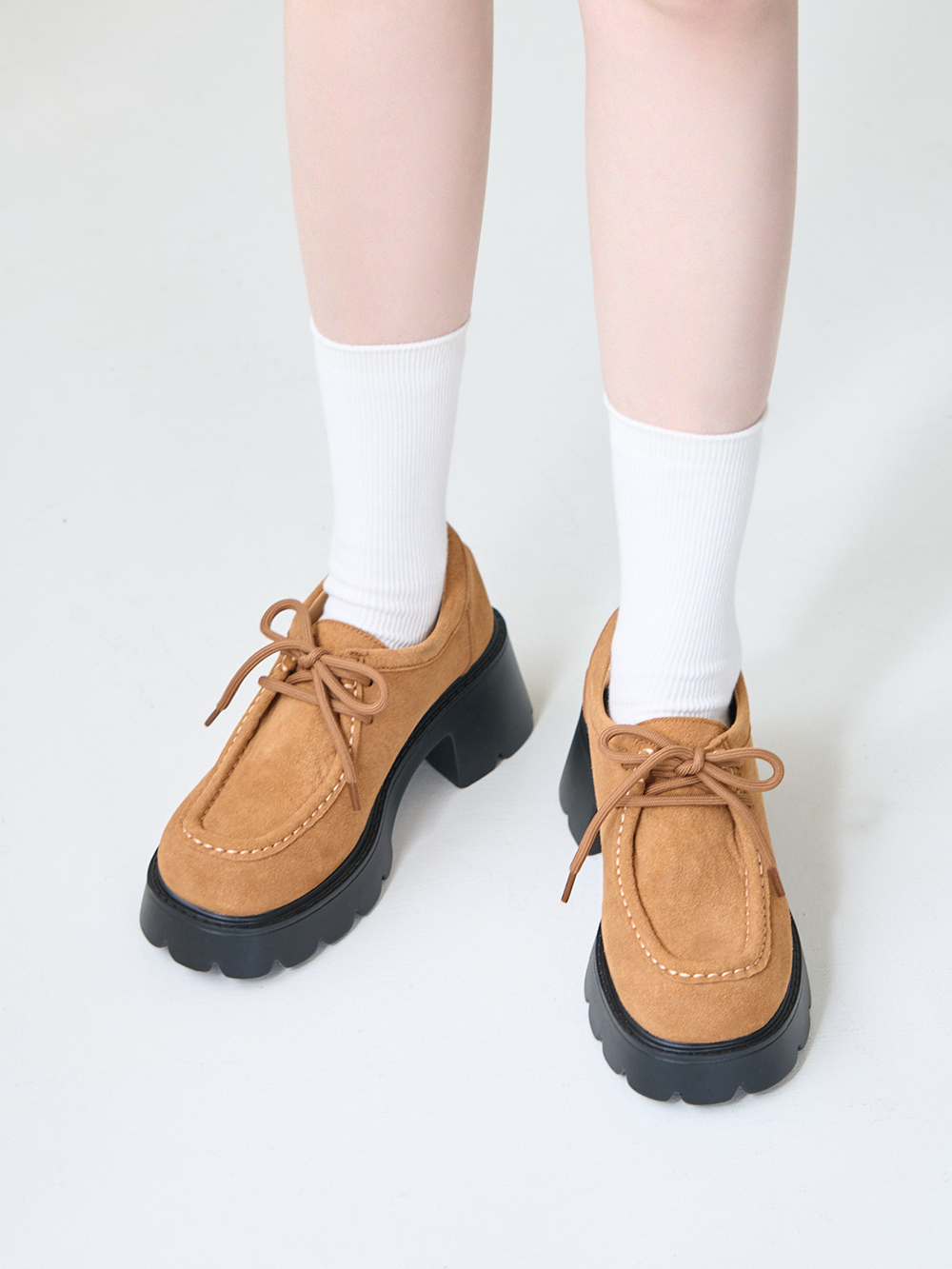 時光印記厚底輕量袋鼠鞋 駝色