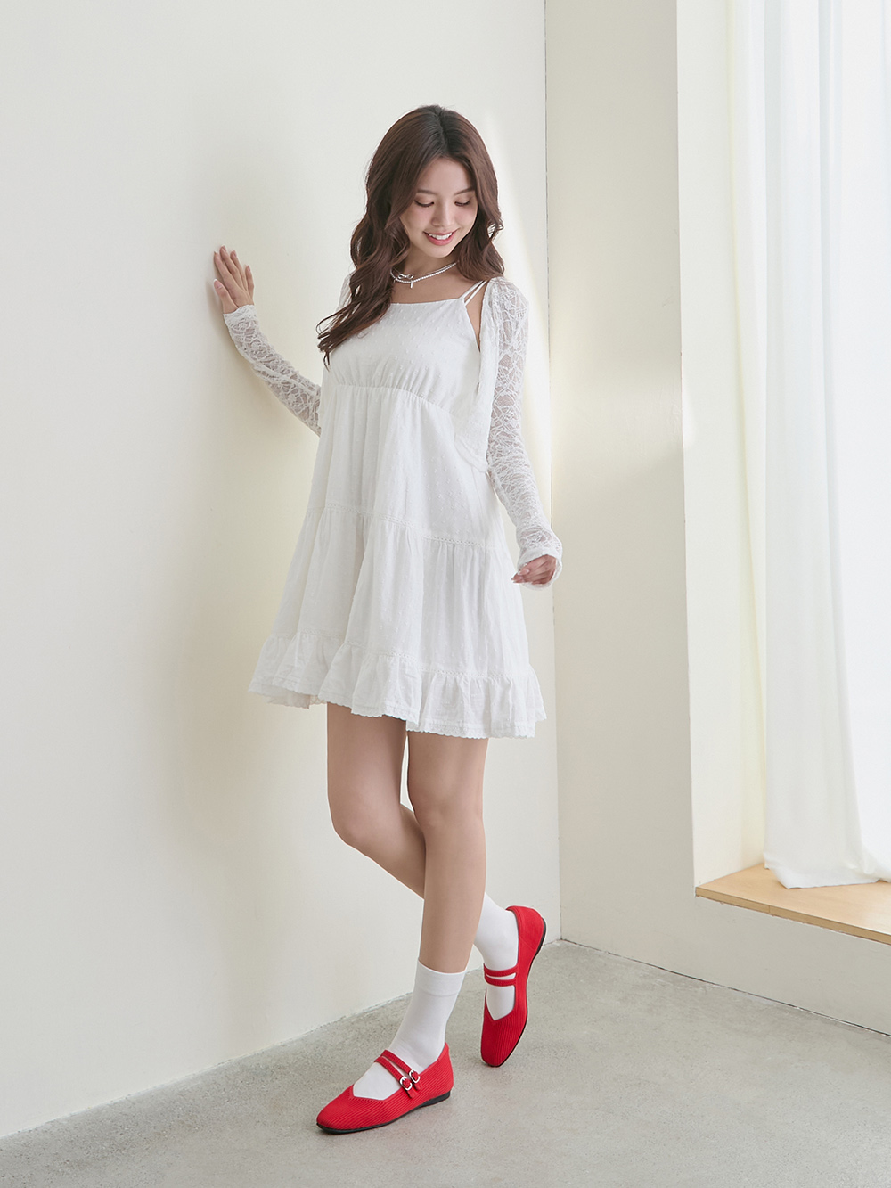 【3D零感雲織鞋】雙帶方頭瑪莉珍鞋 熱戀紅