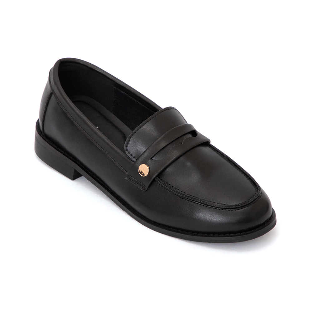 日常好搭4D釋壓平底樂福鞋 黑色