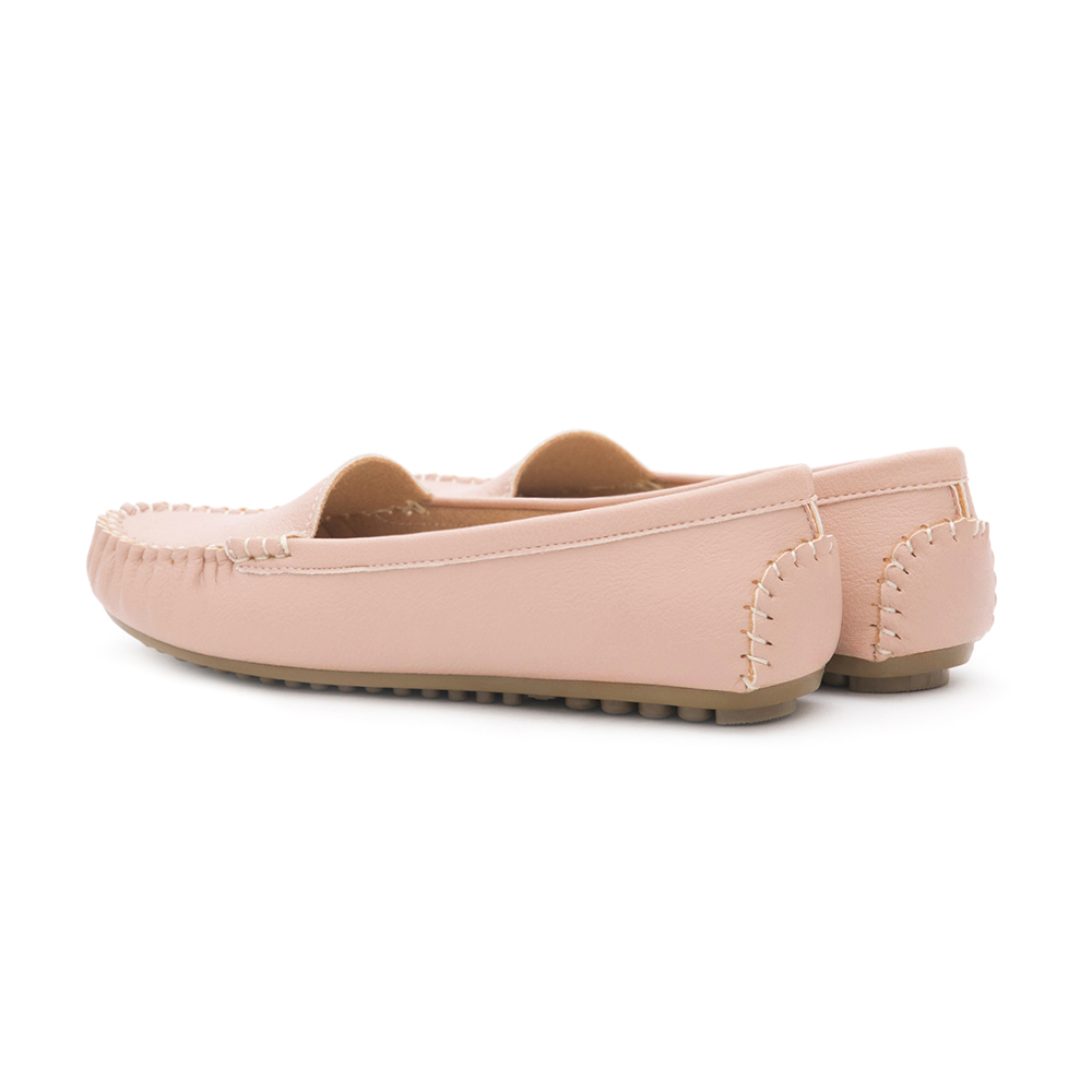 MIT Solid Moccasin Loafers Nude pink