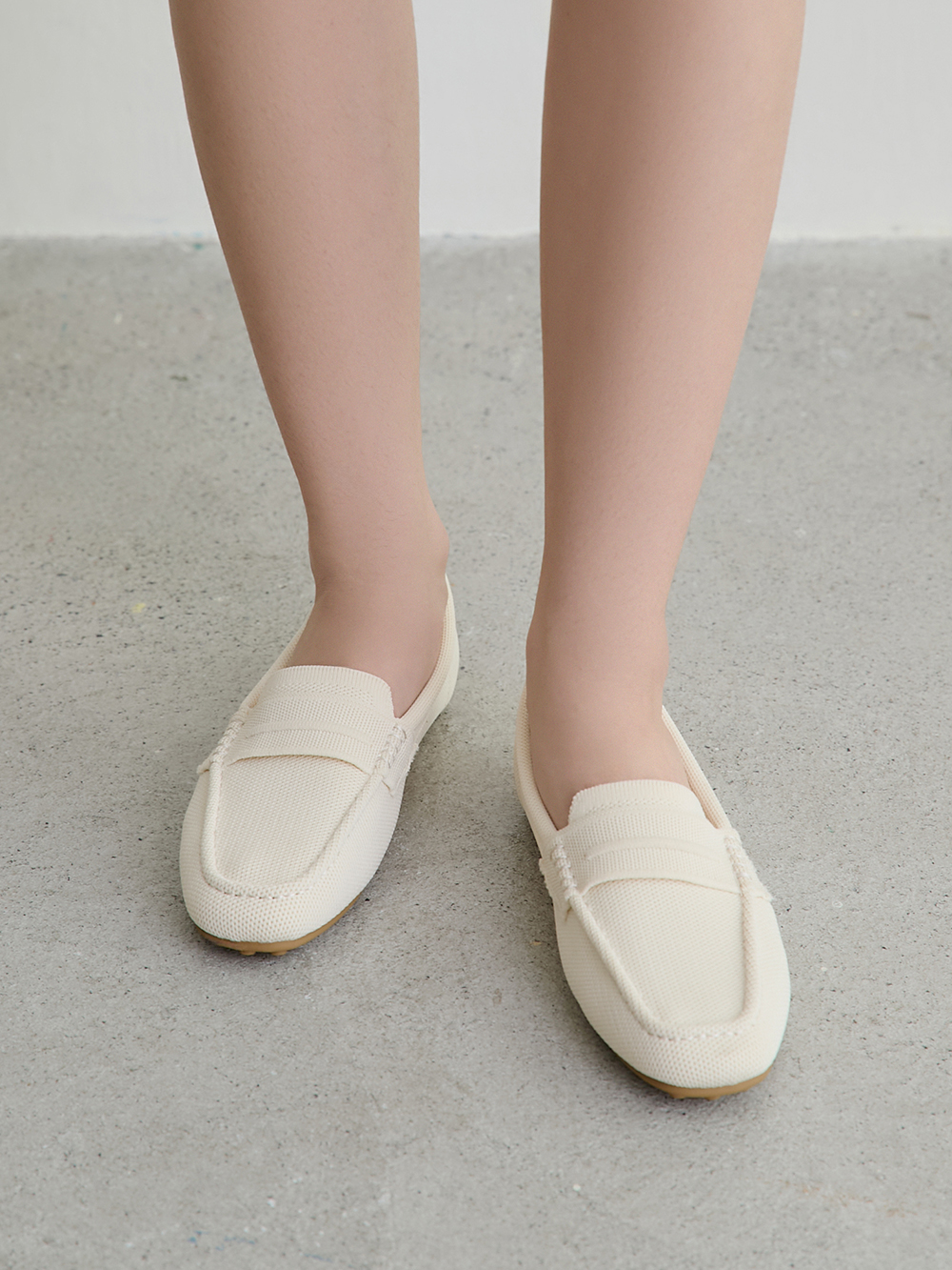 【3D零感雲織鞋】通勤款樂福豆豆鞋 香草米