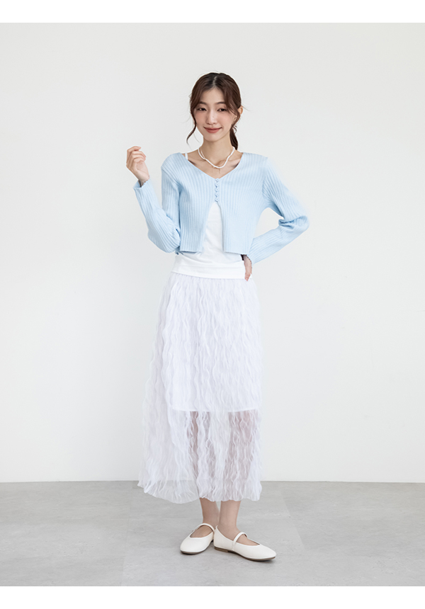 奧黛麗小圓頭平底瑪莉珍鞋 米白色