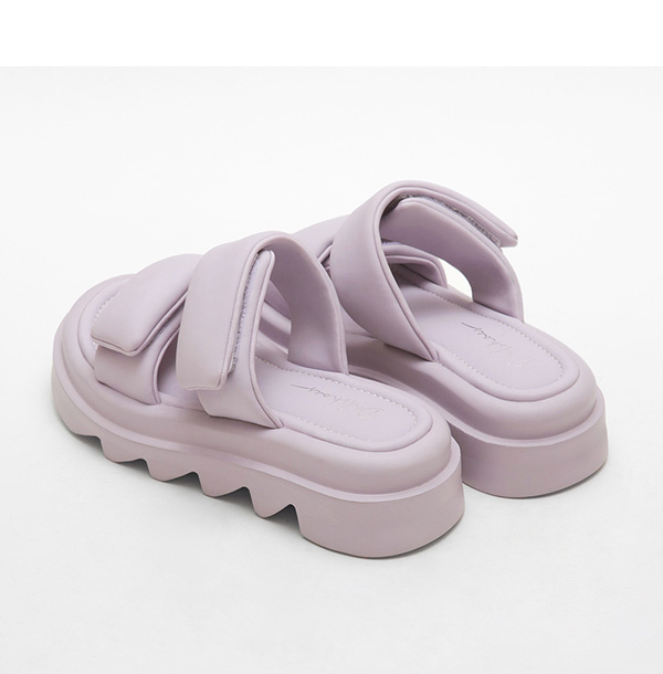 Air Cushion Double Strap Comfy Slippers Lavender