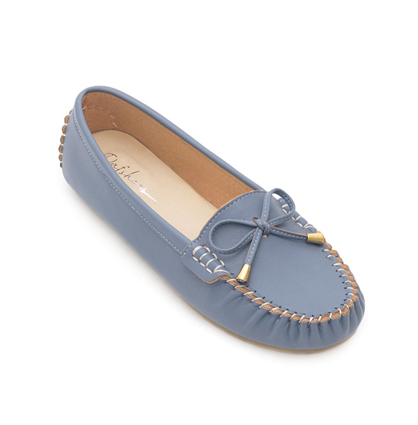 Soft MIT Bow Loafer Moccasins Blue