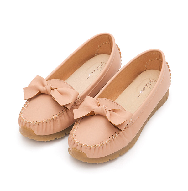 MIT Bow Platform Moccasins Pink