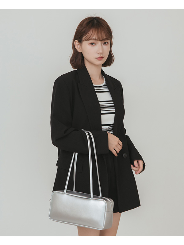 Square Shoulder Bag Silver