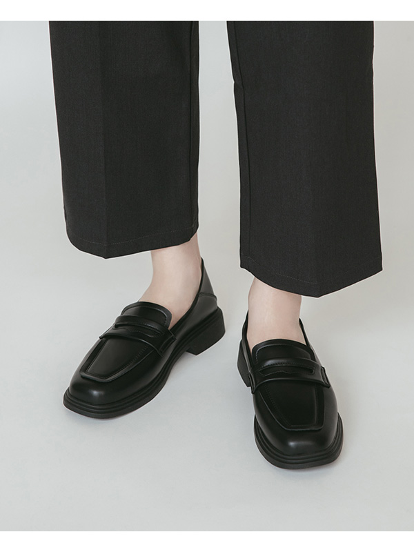 Comfy Soft Backless Loafers Black