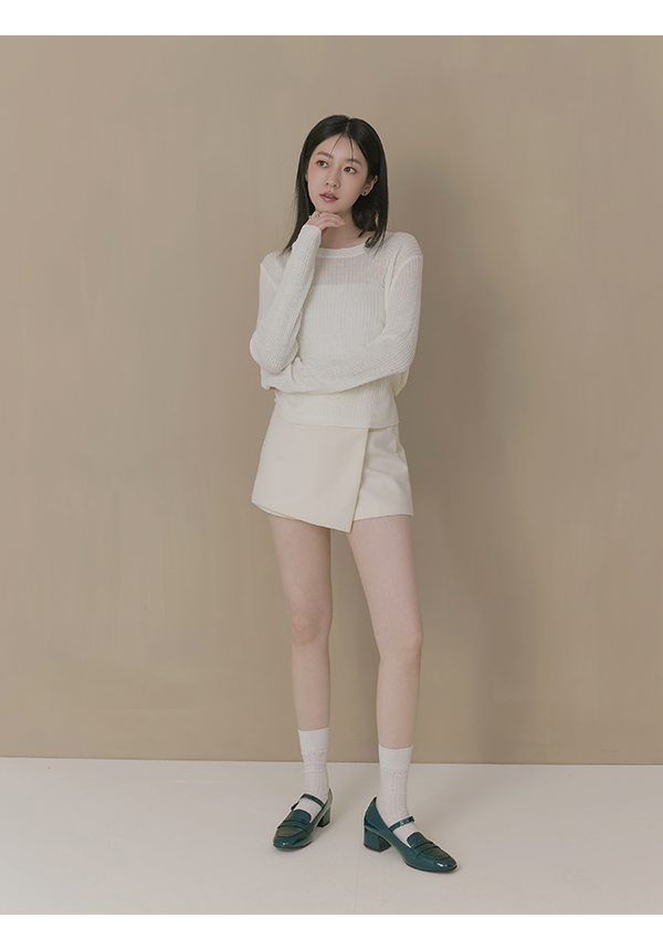 鎖定目光漆皮低跟樂福鞋 復古綠