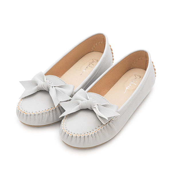 MIT Bow Moccasin Loafers Grey