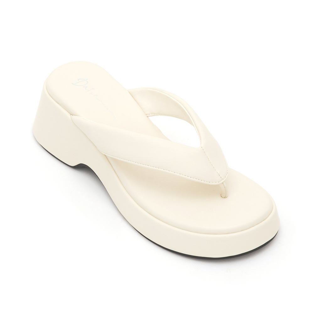 Thick Sole Flip-Flops Beige