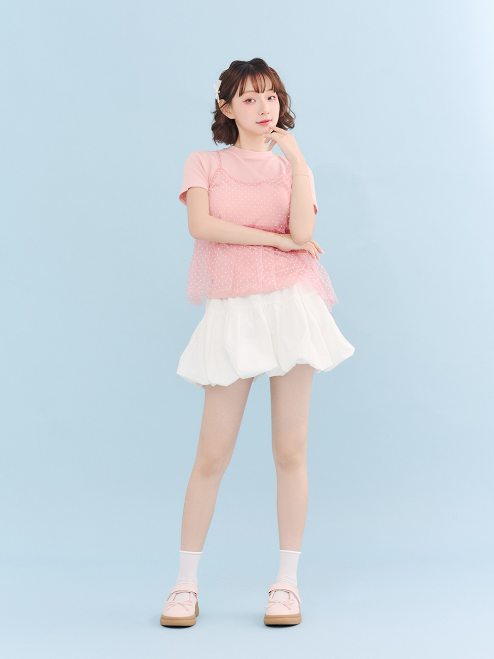 淘氣美少女加厚底機能瑪莉珍鞋 粉色