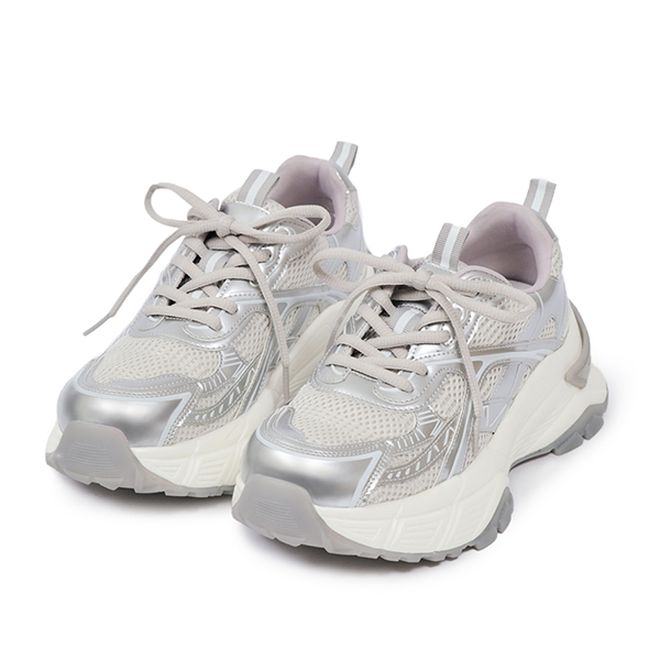 Lightweight Height-Boost Sneakers Silver