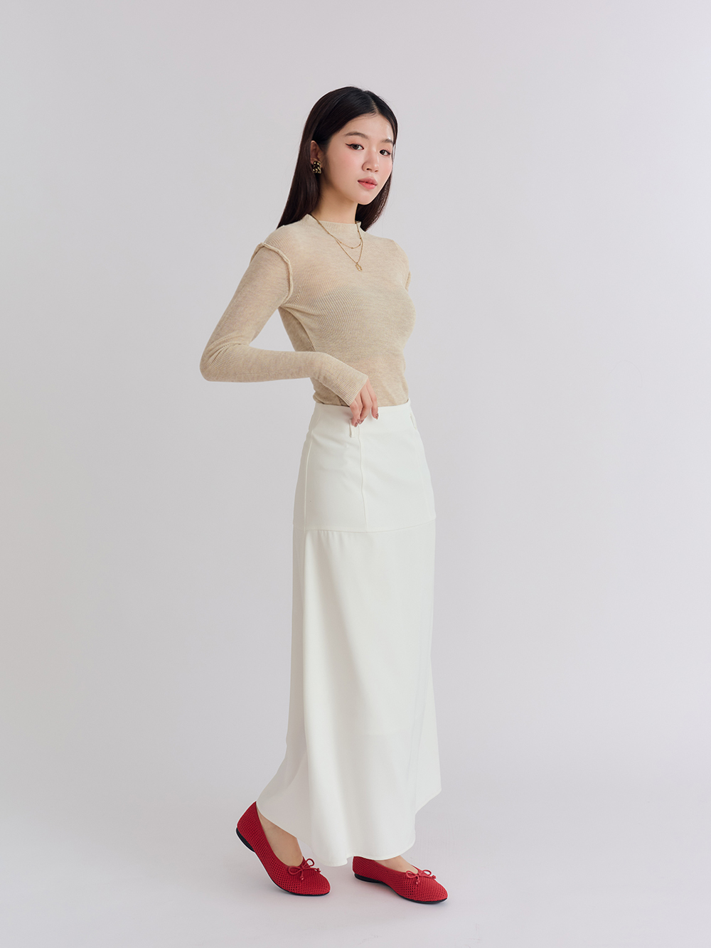 【3D零感雲織鞋】蝴蝶結圓頭芭蕾娃娃鞋 熱戀紅