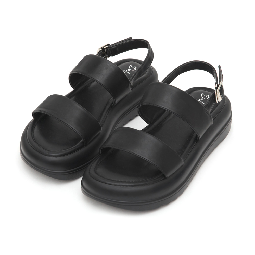 Lightweight One-Strap Sandals Black