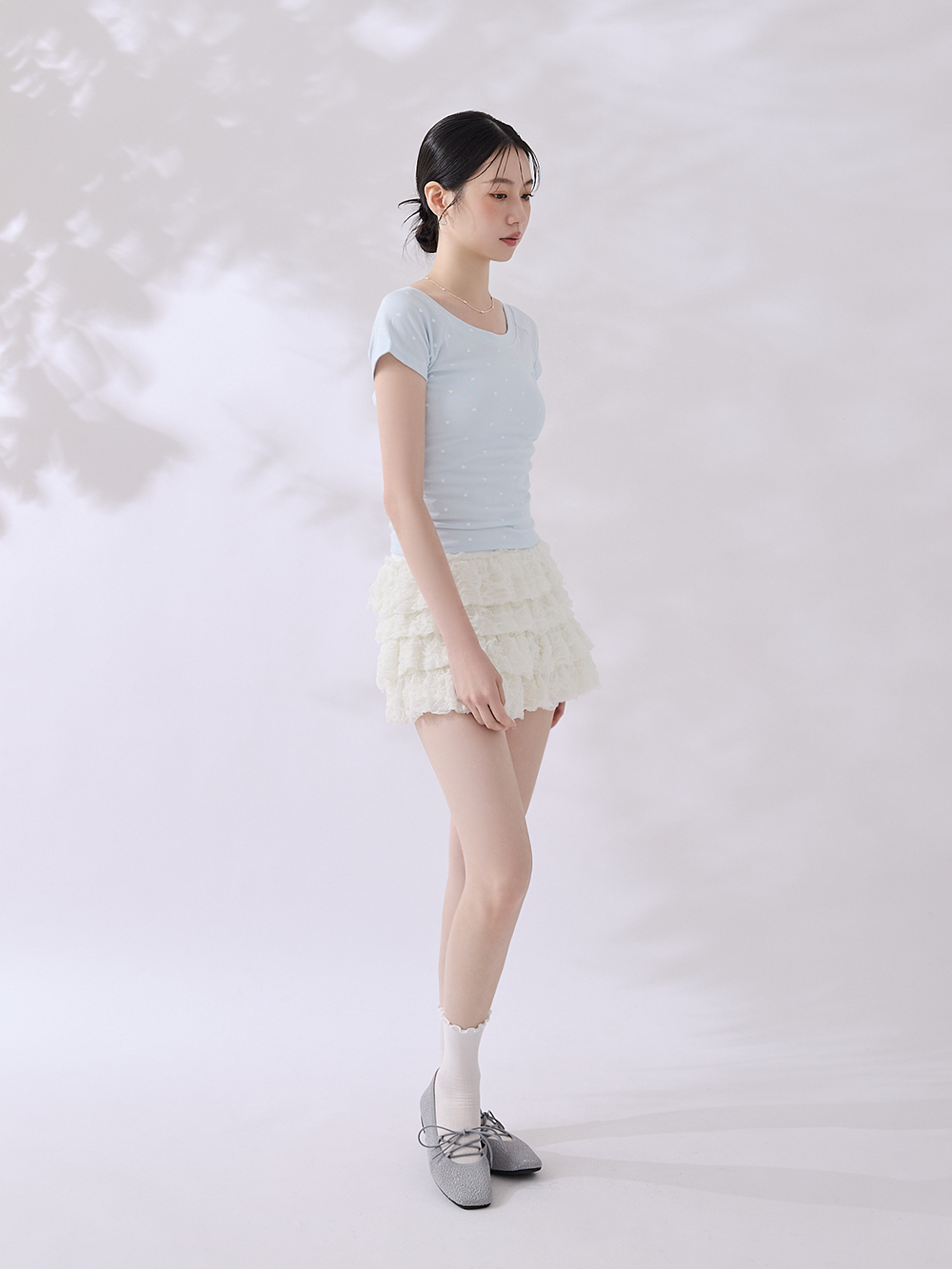 【3D零感雲織鞋3.0】多穿法綁帶芭蕾娃娃鞋 象牙灰