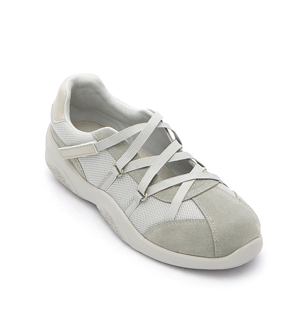 Cross-Strap Functional Mary Jane Shoes Grey