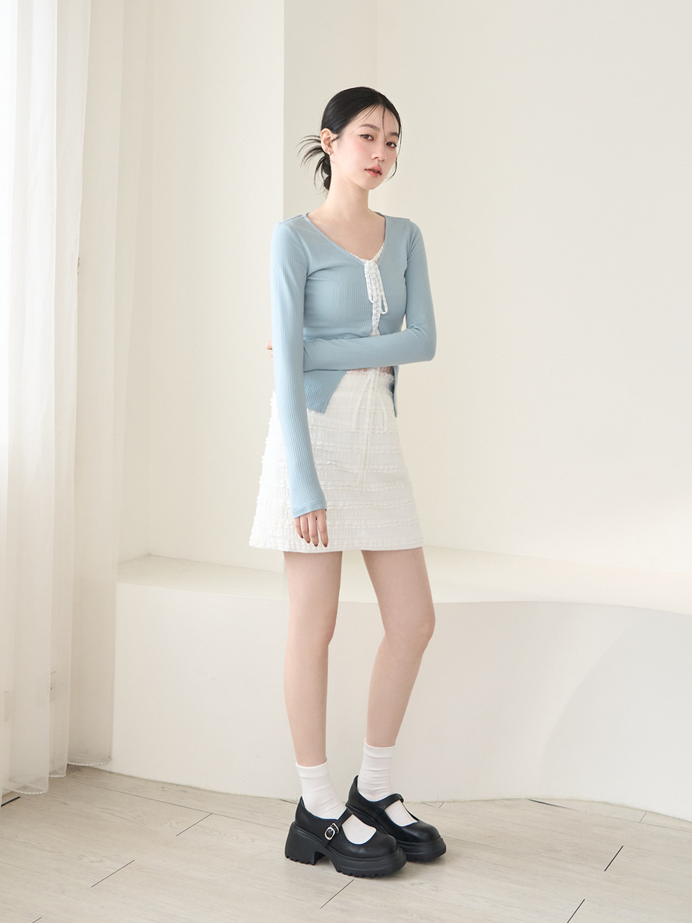 氧氣美女增高加厚底瑪莉珍鞋 黑色