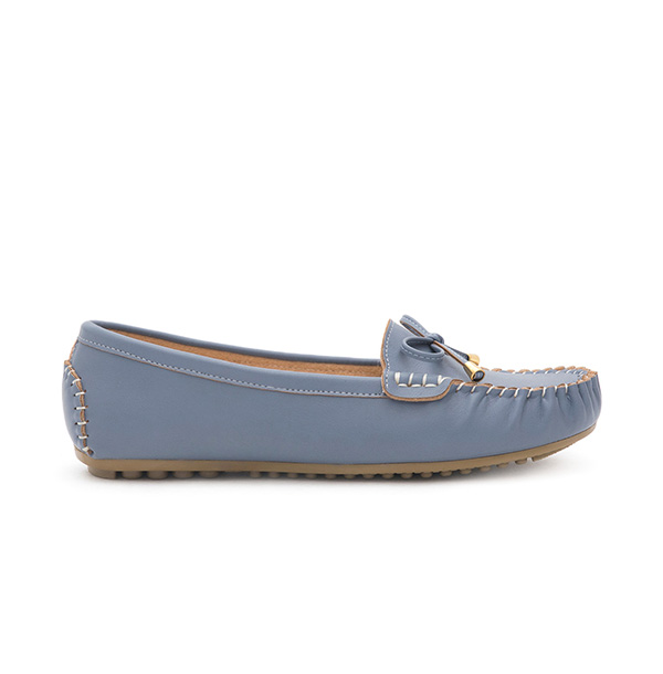 Soft MIT Bow Loafer Moccasins Blue