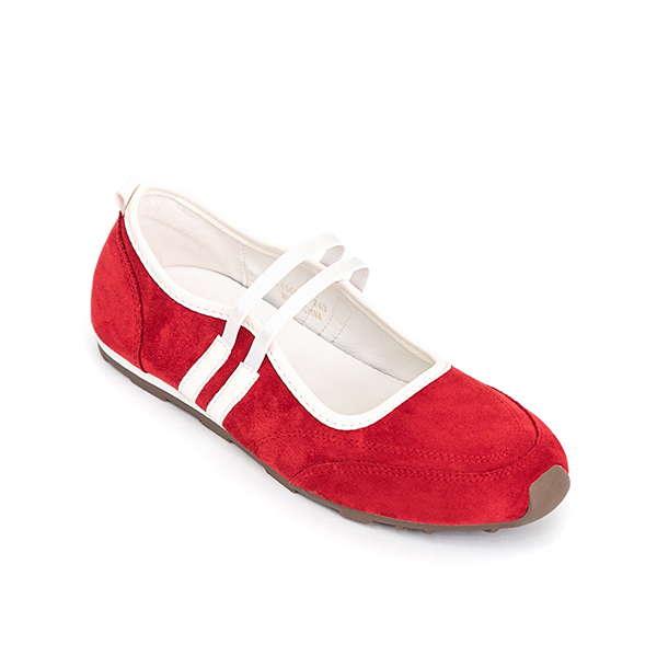 青春無敵雙帶機能芭蕾鞋 復古紅