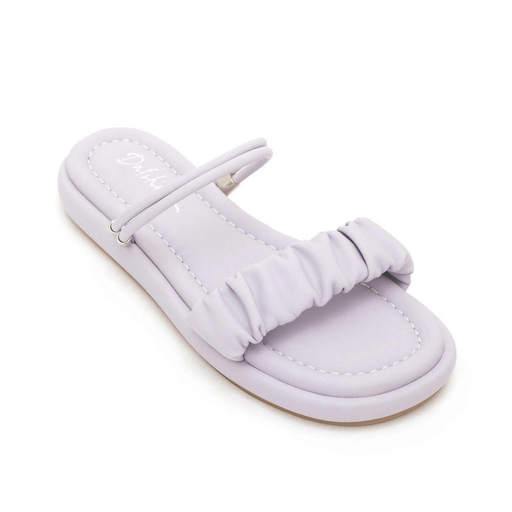 Comfy Ruched Two-Way Sandals Lavender