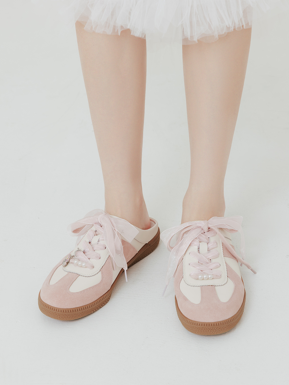 【Disney】妙妙貓真皮德訓穆勒鞋 草莓粉