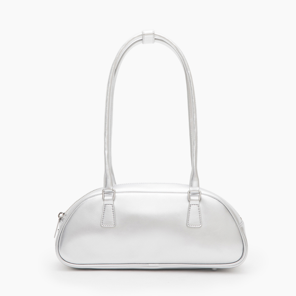 Shoulder Baguette Bag Silver