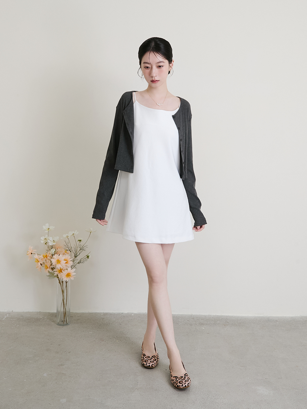 【3D零感雲織鞋】豹紋方頭娃娃鞋 粉色豹紋