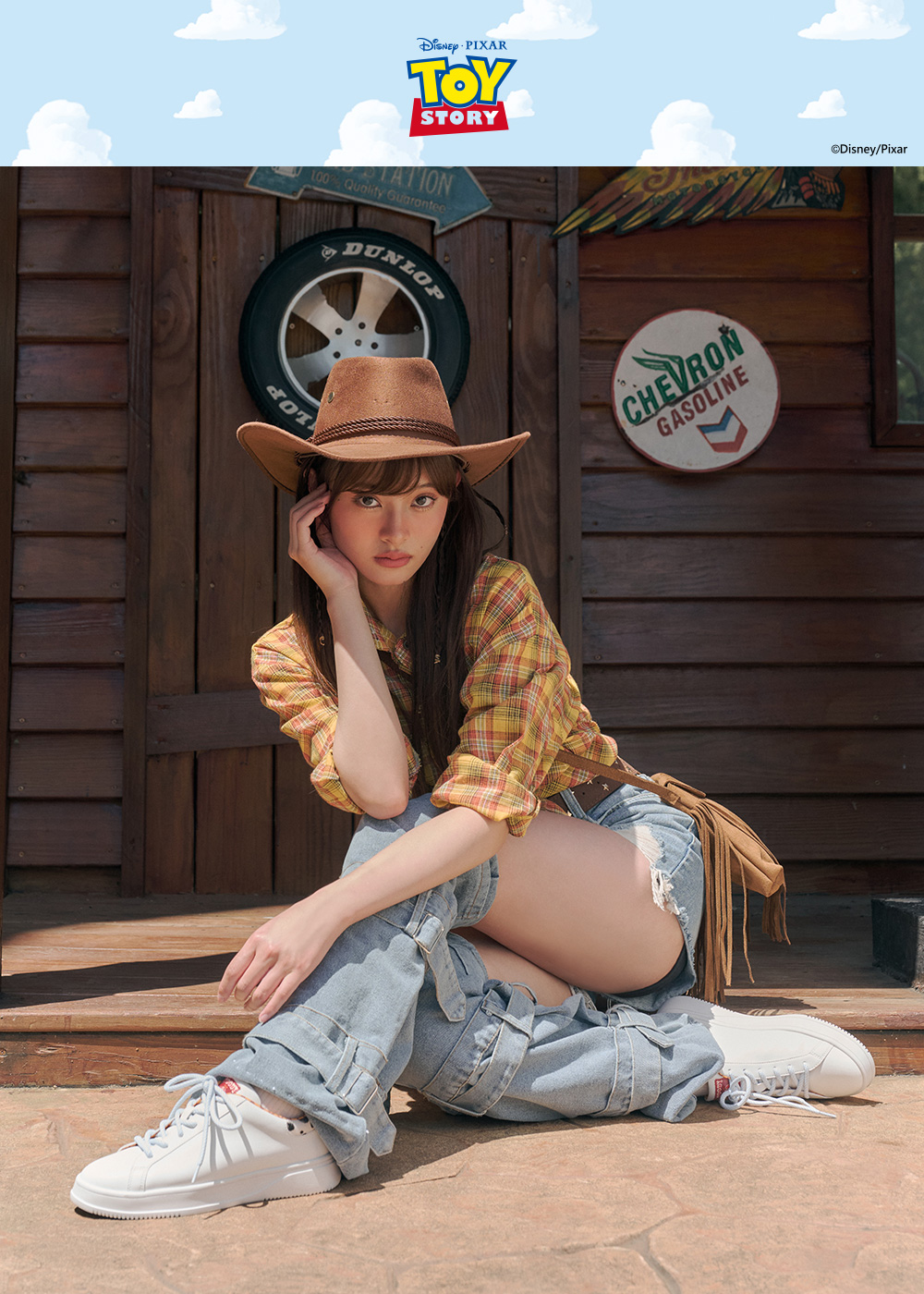 【Toy Story】胡迪款輕量小白鞋 白色